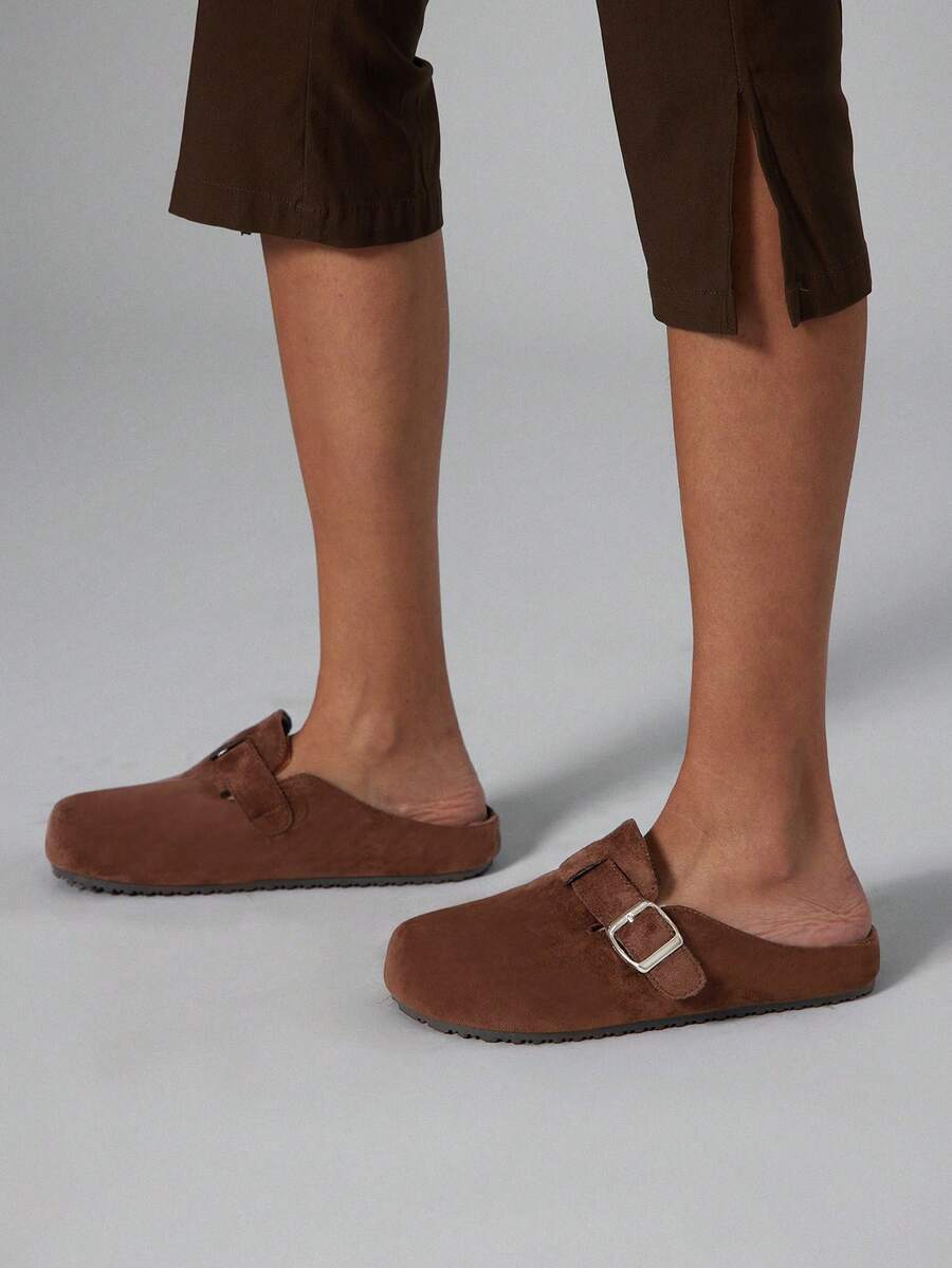 Women’s Cork Footbed Slide Clogs with Adjustable Buckle Strap | Comfortable Everyday Sandals