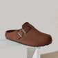 Women’s Cork Footbed Slide Clogs with Adjustable Buckle Strap | Comfortable Everyday Sandals