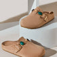 Women’s Cork Footbed Slide Clogs with Adjustable Buckle Strap | Comfortable Everyday Sandals