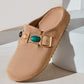 Women’s Cork Footbed Slide Clogs with Adjustable Buckle Strap | Comfortable Everyday Sandals