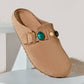 Women’s Cork Footbed Slide Clogs with Adjustable Buckle Strap | Comfortable Everyday Sandals