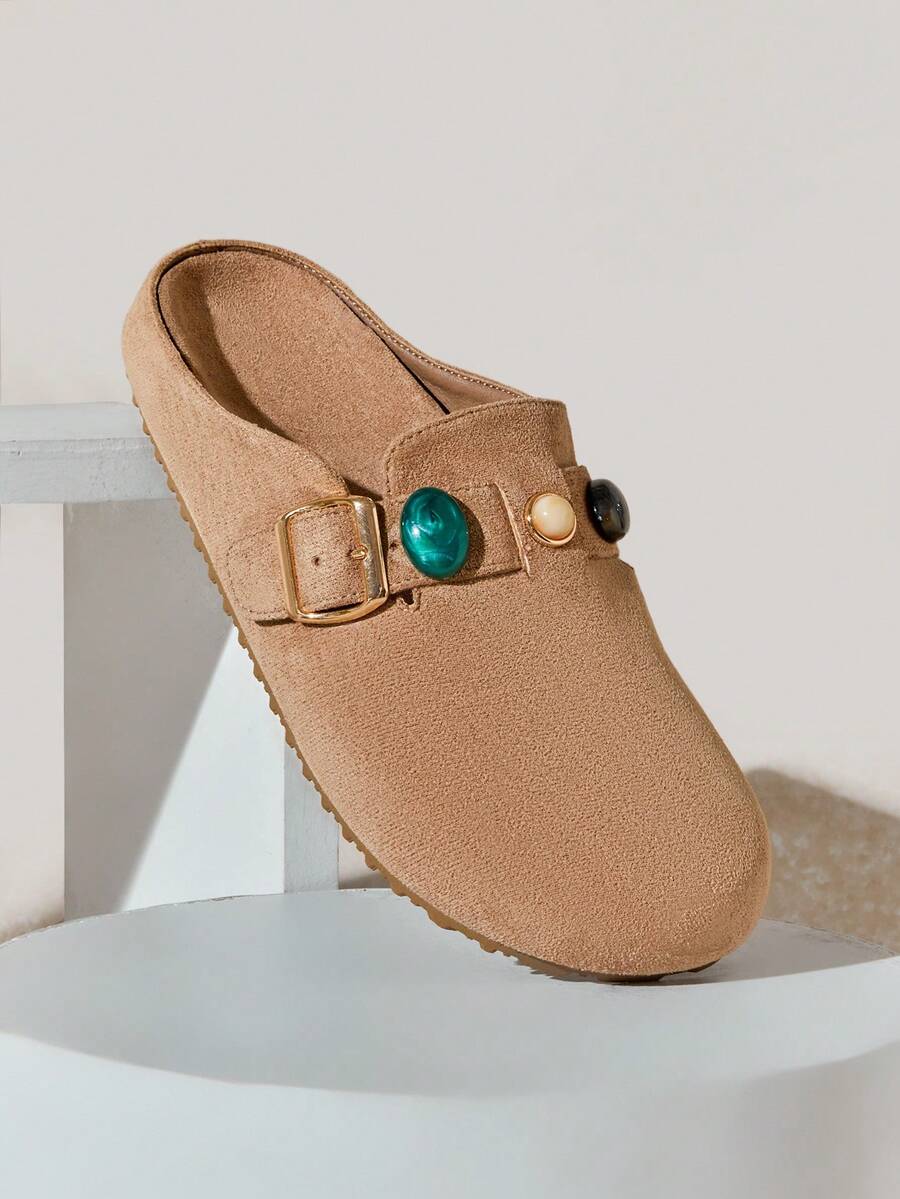 Women’s Cork Footbed Slide Clogs with Adjustable Buckle Strap | Comfortable Everyday Sandals