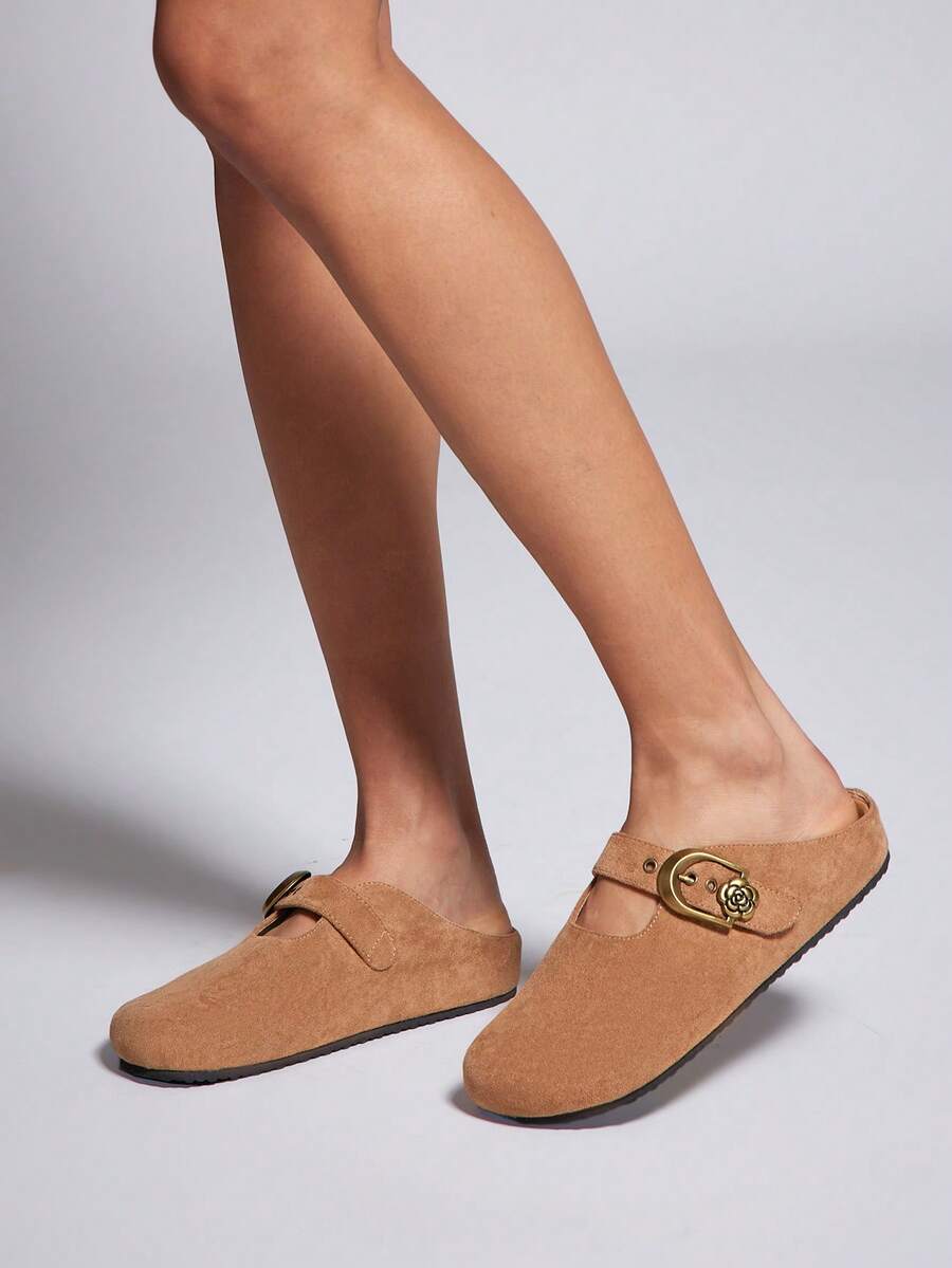 Women’s Cork Footbed Slide Clogs with Adjustable Buckle Strap | Comfortable Everyday Sandals