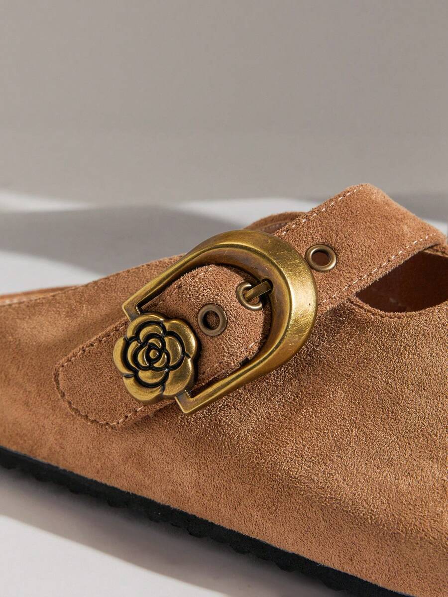 Women’s Cork Footbed Slide Clogs with Adjustable Buckle Strap | Comfortable Everyday Sandals