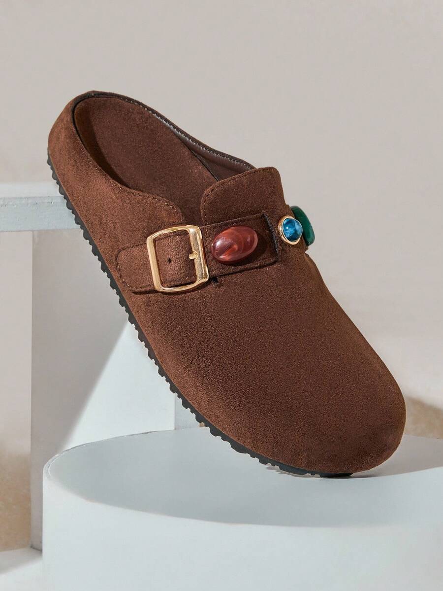 Women’s Cork Footbed Slide Clogs with Adjustable Buckle Strap | Comfortable Everyday Sandals