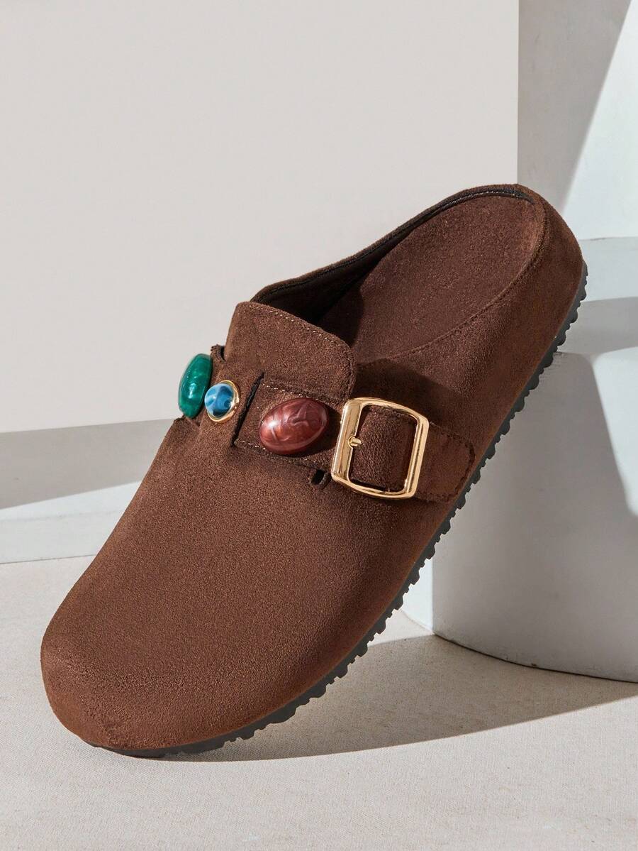 Women’s Cork Footbed Slide Clogs with Adjustable Buckle Strap | Comfortable Everyday Sandals