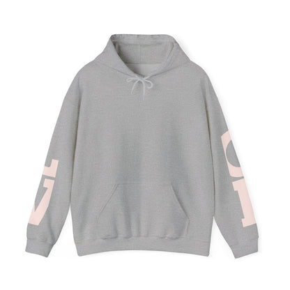 LOVE Hoodie — Minimal Pink Lettering Pullover