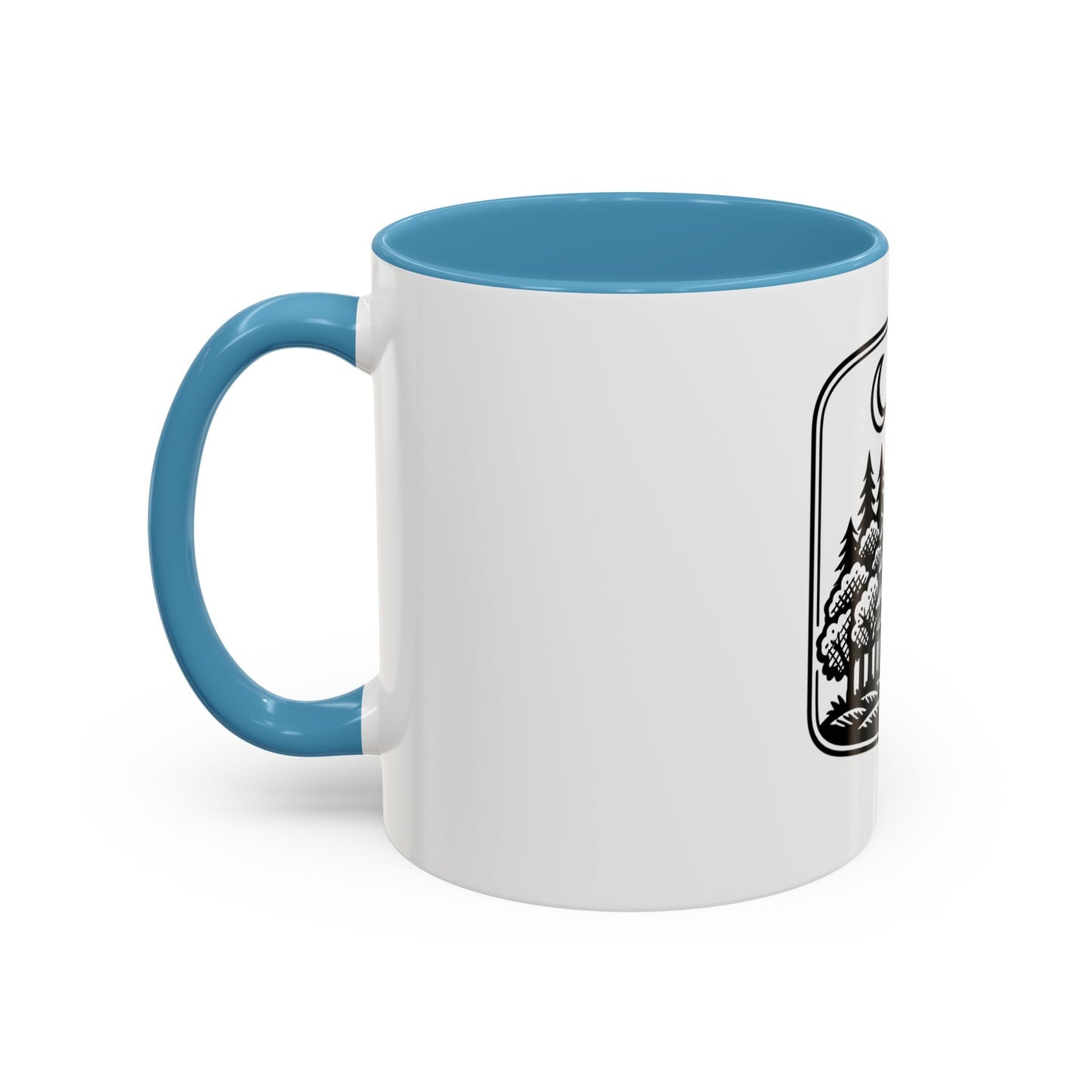 Forest Night Coffee Mug — Moon & Pines Accent Ceramic Mug