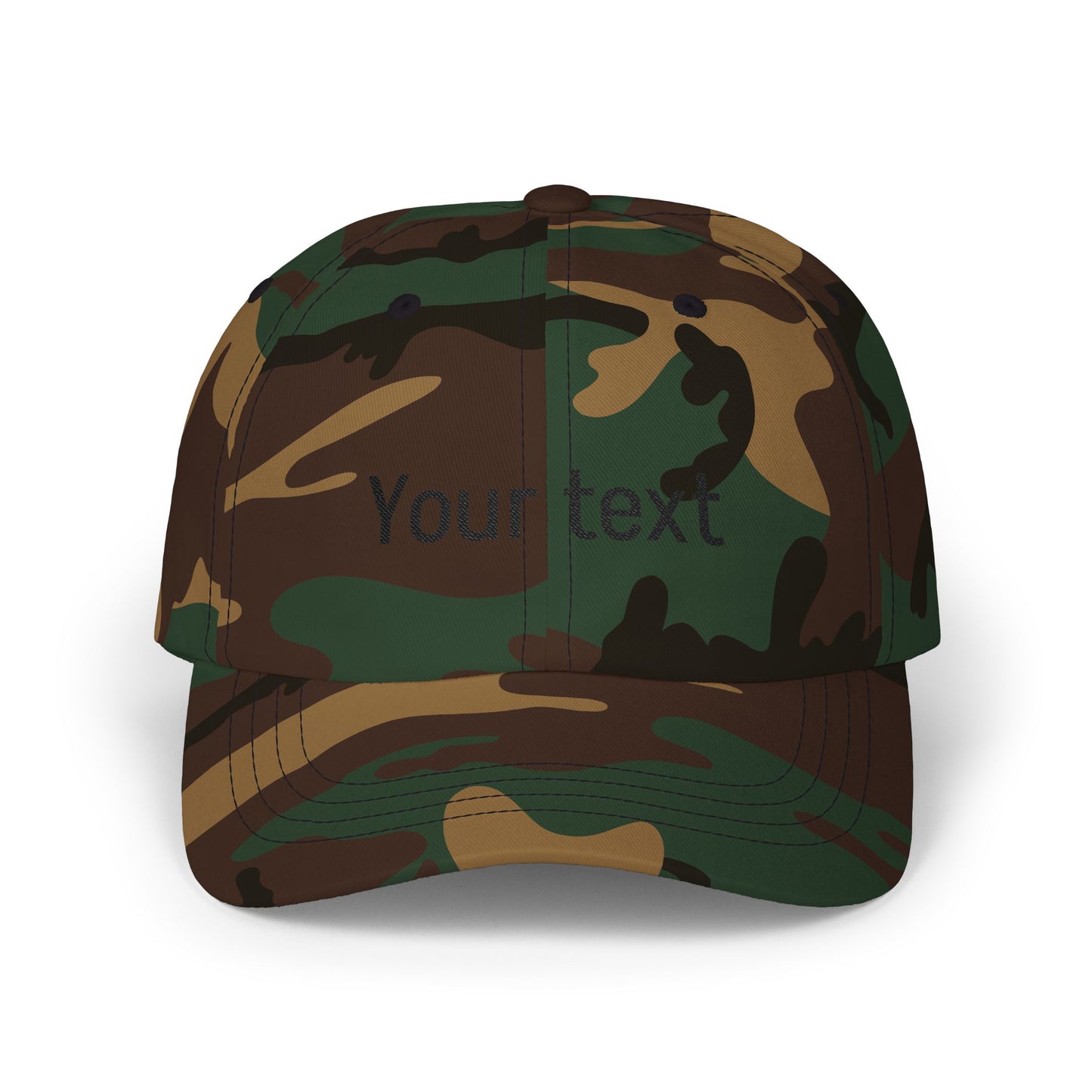 Customizable Classic Dad Cap — Personalized Embroidered Text Baseball Hat