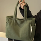 SYLVA | RIBBED TOTE BAG WITH CORD DETAIL