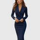 SELENEVA | ELEGANT TAILORED MIDI DRESS