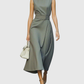 CLARIMOND | ELEGANT ROUND NECK DRESS