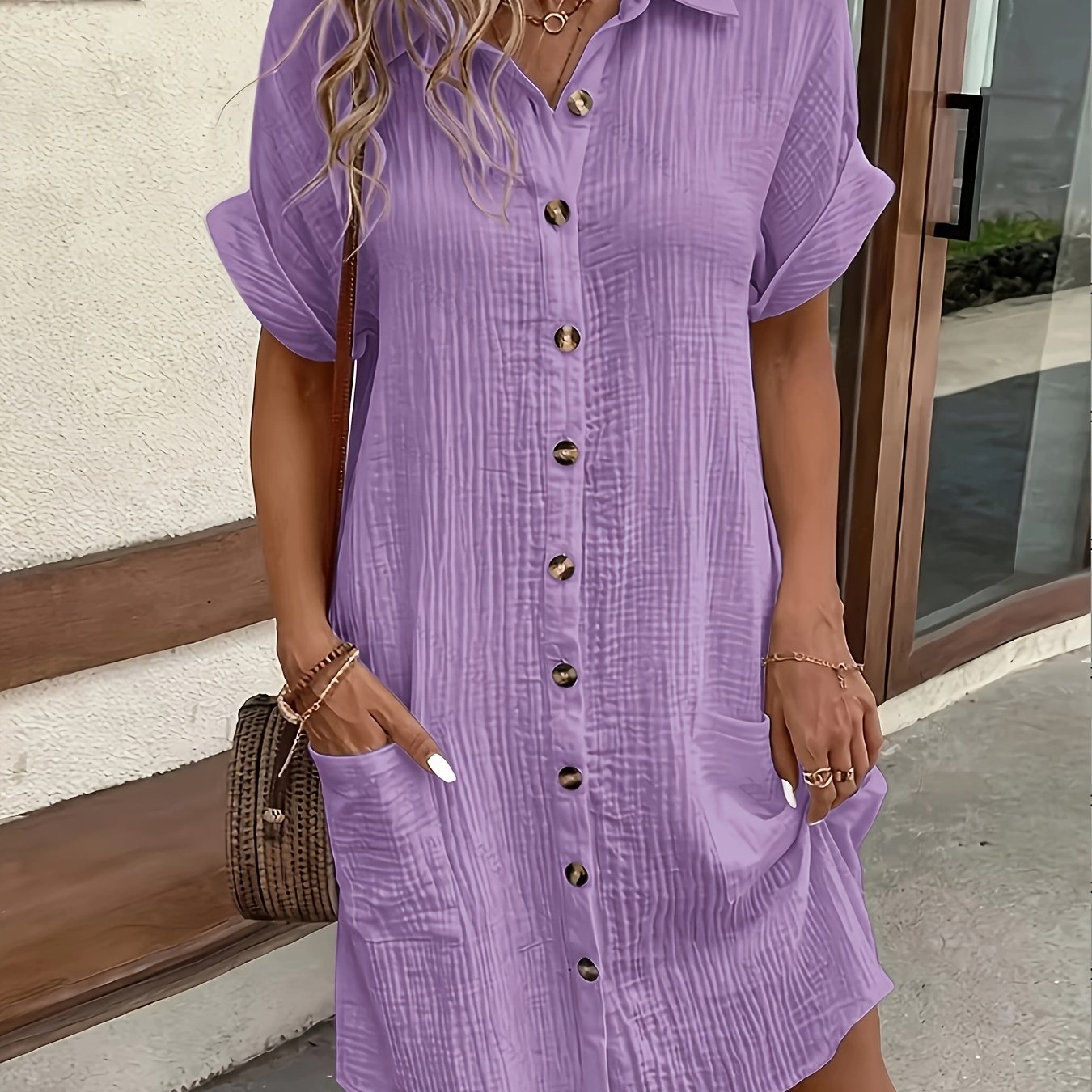 Sleeveless Vintage Shirt Dress