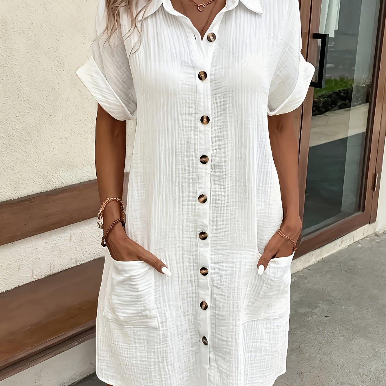 Sleeveless Vintage Shirt Dress