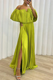 ARABELLA | ELEGANT PLEATED MAXI DRESS