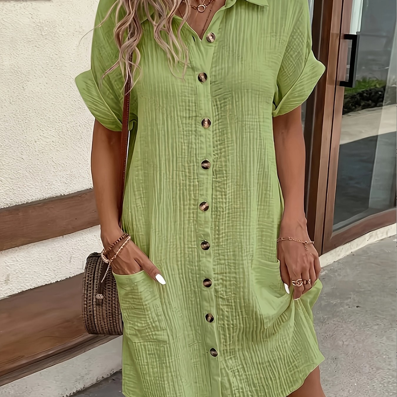 Sleeveless Vintage Shirt Dress