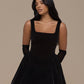 LUCKY | MINI BLACK VELVET DRESS