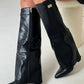 HARRIET | WOMEN'S LEATHER THIGH-HIGH BOOTS WITH BUCKLE