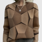 LAVINIA | KNIT SWEATER WITH GEOMETRIC 3D PATTERN