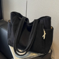 SYLVA | RIBBED TOTE BAG WITH CORD DETAIL
