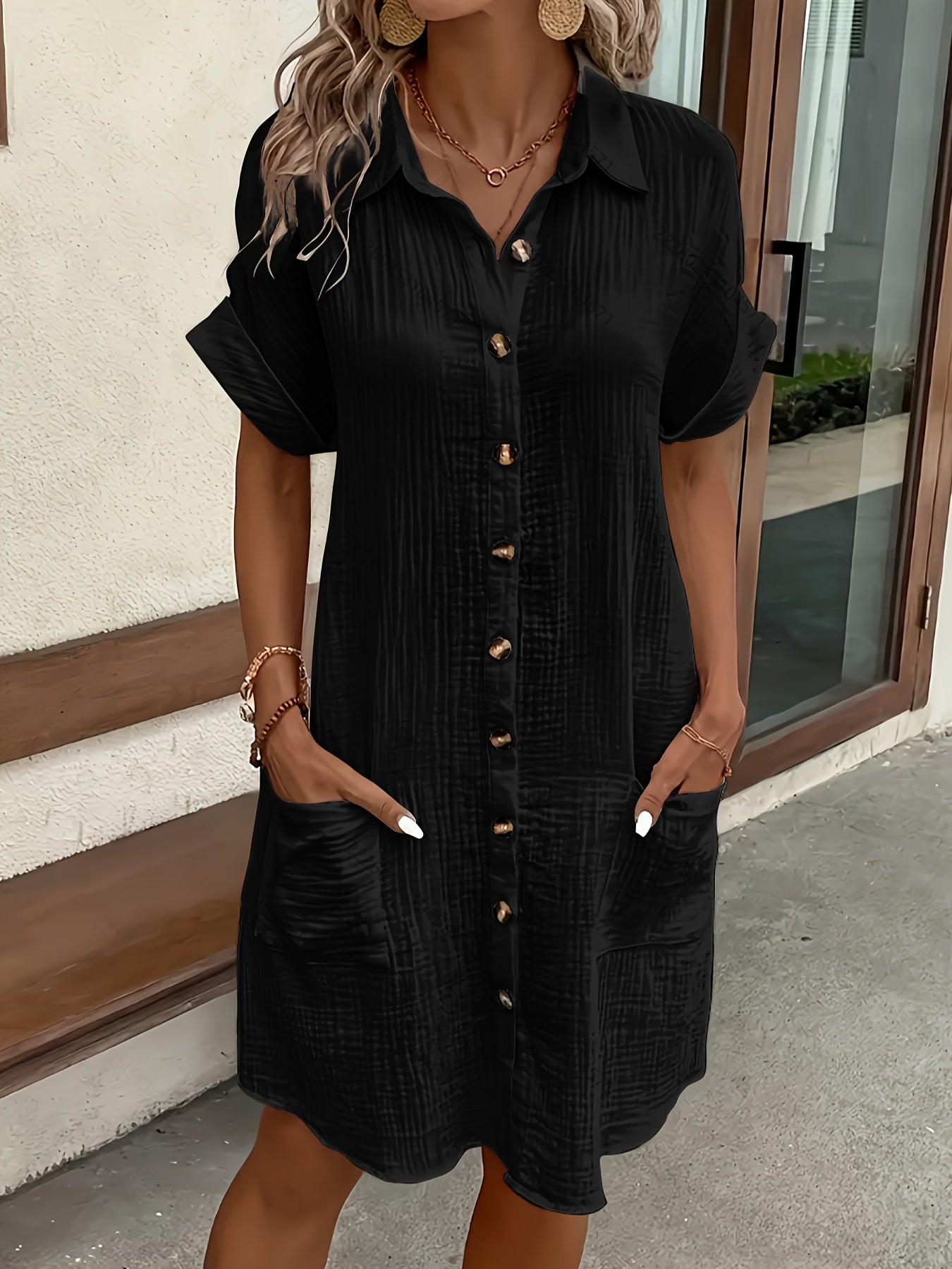 Sleeveless Vintage Shirt Dress
