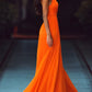 VESPERINA | V-NECK HALTER PLEAT MAXI DRESS