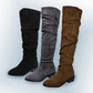 IONE | FASHIONABLE OVER-THE-KNEE BOOTS WITH STACKED HEEL