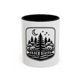 Forest Night Coffee Mug — Moon & Pines Accent Ceramic Mug