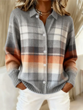 ELIRA™ - CHECKED HOODIE BLOUSE IN SOFT TONES