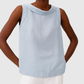 THALIA | SLEEVELESS ROLL COLLAR TOP