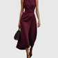 CLARIMOND | ELEGANT ROUND NECK DRESS