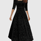 VESPERA | GRACEFUL FLORAL MIDI DRESS