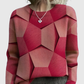 LAVINIA | KNIT SWEATER WITH GEOMETRIC 3D PATTERN