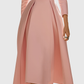 CERYTH | ELEGANT PLEATED BLAZER MIDI DRESS