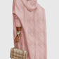 HONORIA | HOODED CABLE-KNIT CARDIGAN
