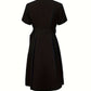 CELINA BLOOM | ELEGANT BLACK A-LINE DRESS