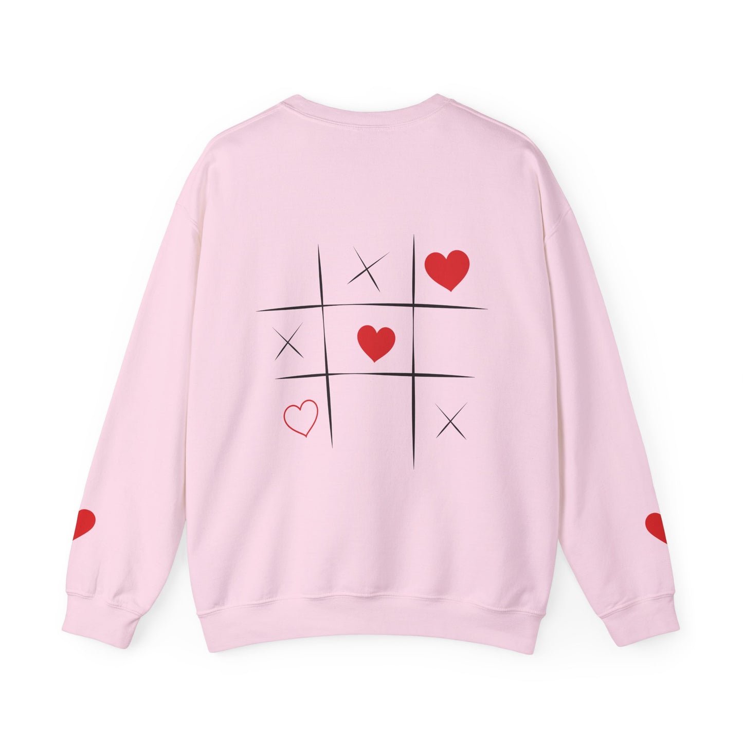 Valentine Heart Tic-Tac-Toe Crewneck Sweatshirt