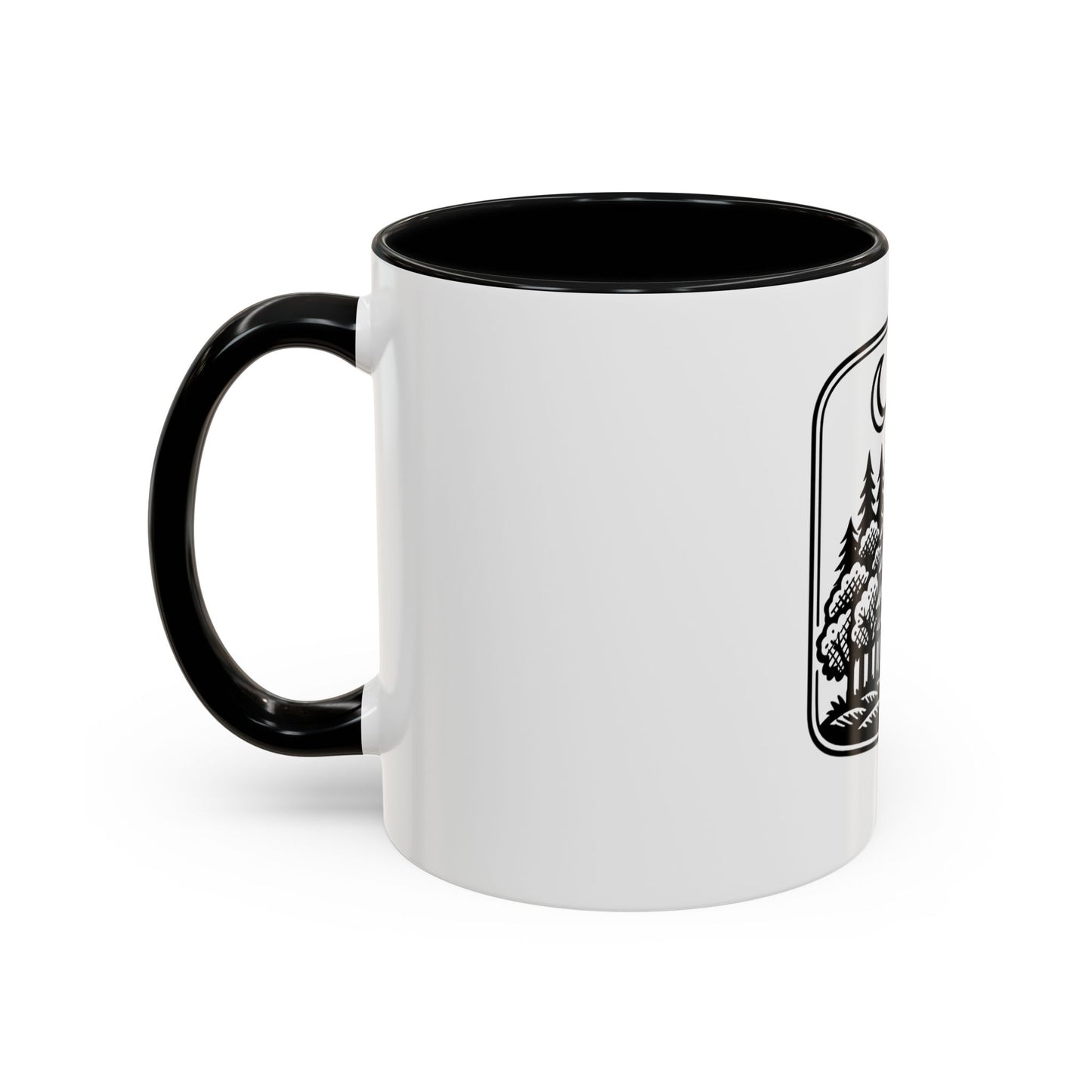 Forest Night Coffee Mug — Moon & Pines Accent Ceramic Mug