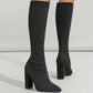 OLIVIA | WOMEN'S KNITTED SOCK BOOTS WITH BLOCK HEEL