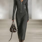 LIORRA | LONG-SLEEVE TUNIC DRESS WITH HOOD AND ZIPPER DETAIL