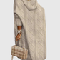 HONORIA | HOODED CABLE-KNIT CARDIGAN
