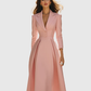 CERYTH | ELEGANT PLEATED BLAZER MIDI DRESS