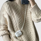 EVARINE | CABLE-KNIT CARDIGAN