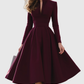 AVELINA | V-NECK MIDI DRESS