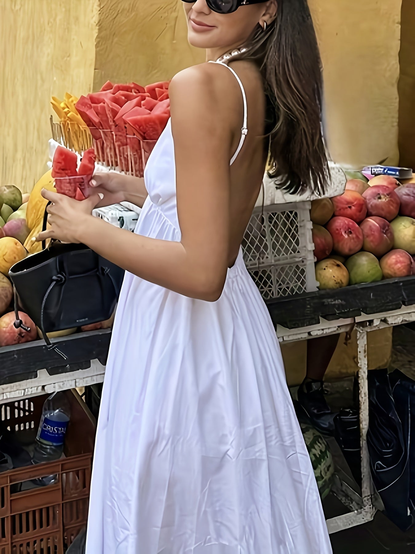 Women's Backless Spaghetti Strap Slip Dress