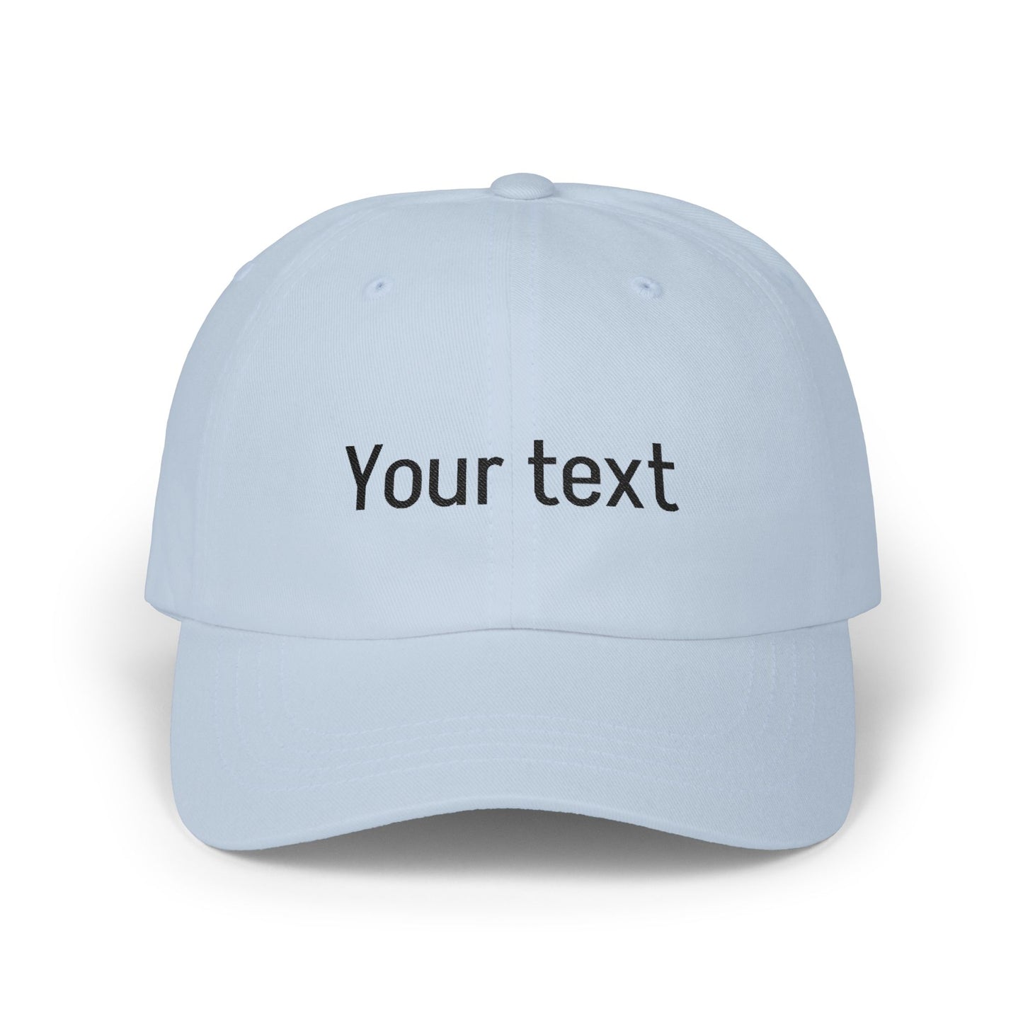 Customizable Classic Dad Cap — Personalized Embroidered Text Baseball Hat