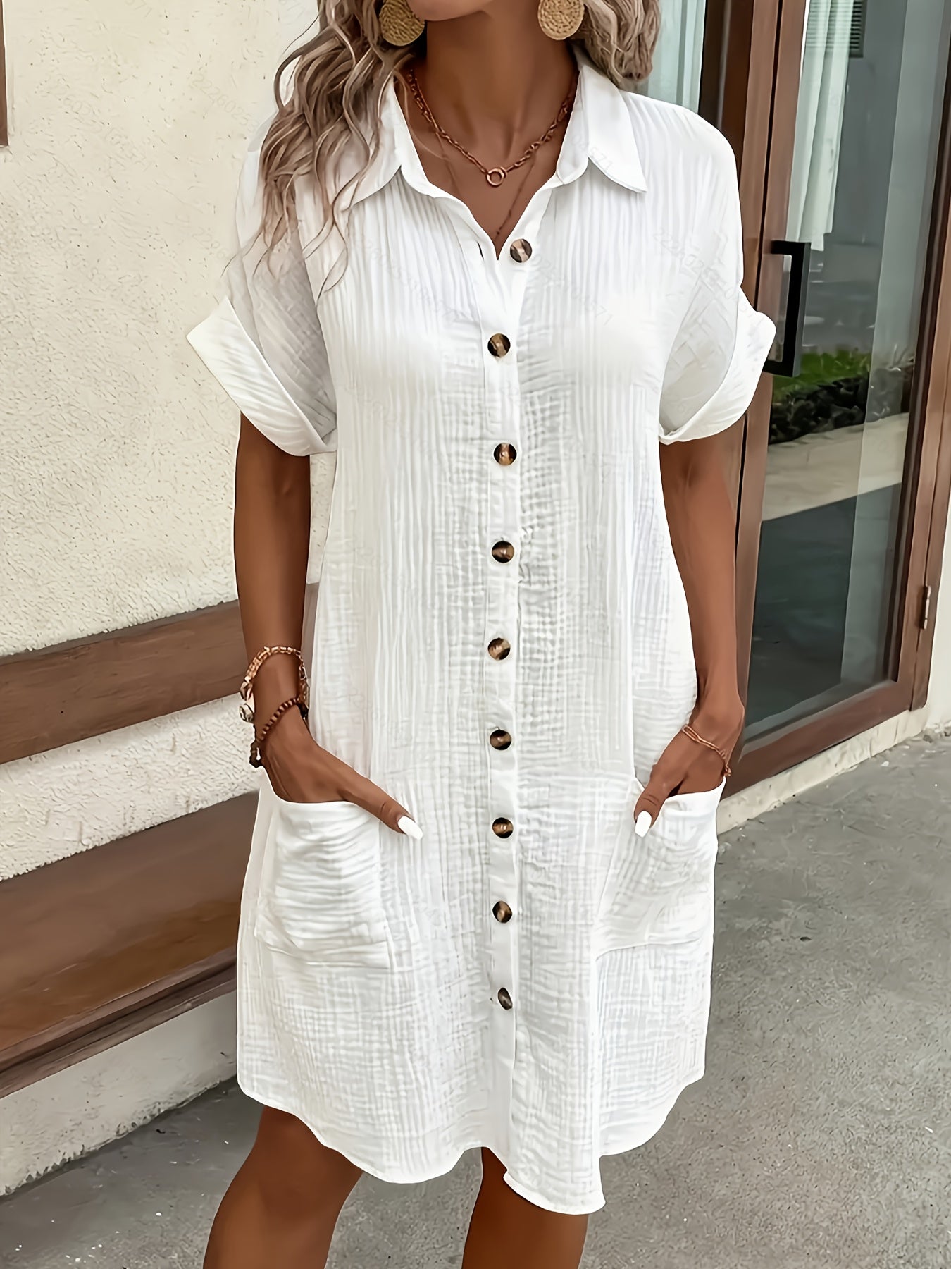 Sleeveless Vintage Shirt Dress