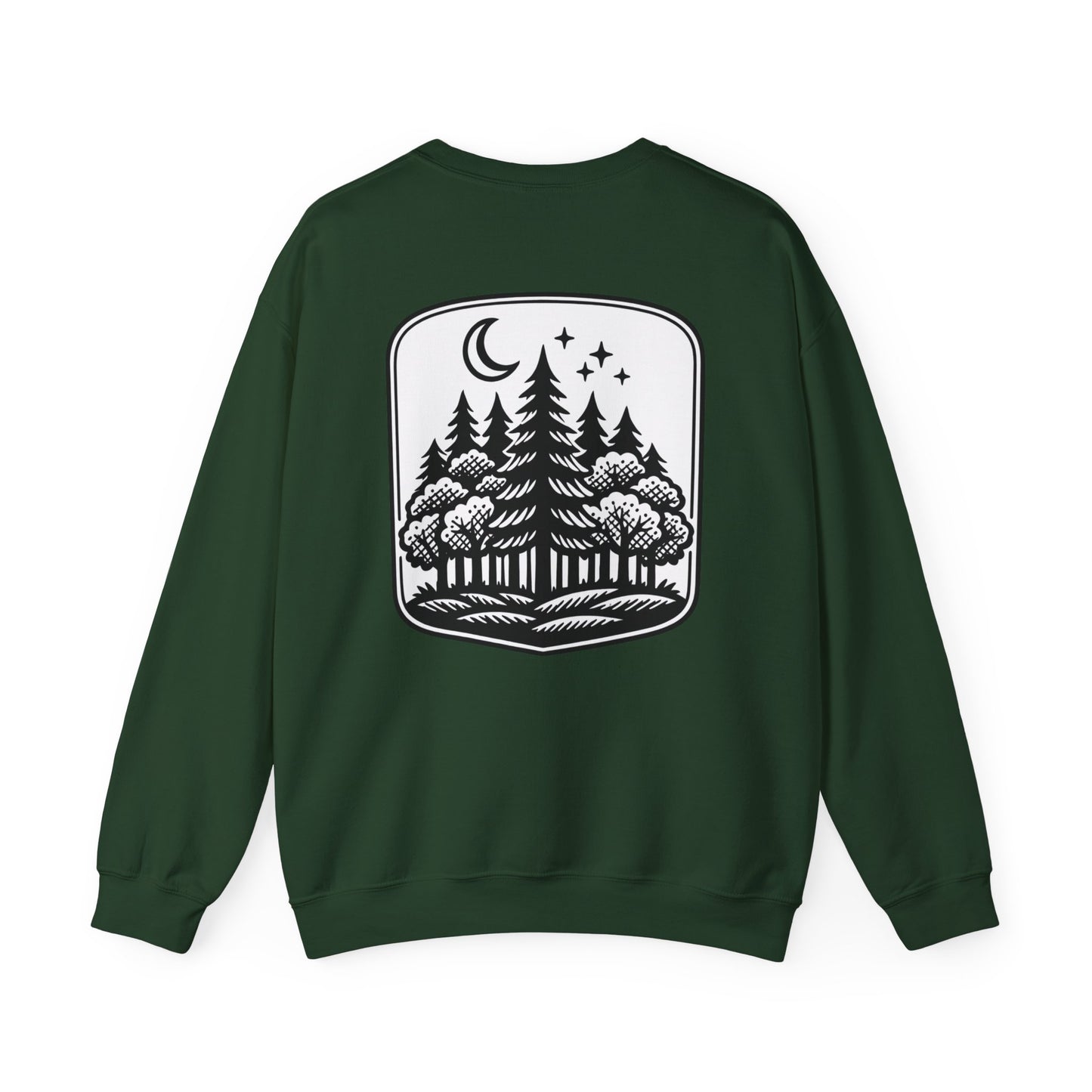 Forest Night Crewneck | Nature-Inspired Forest Green Sweatshirt