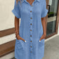 Sleeveless Vintage Shirt Dress