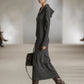 LIORRA | LONG-SLEEVE TUNIC DRESS WITH HOOD AND ZIPPER DETAIL